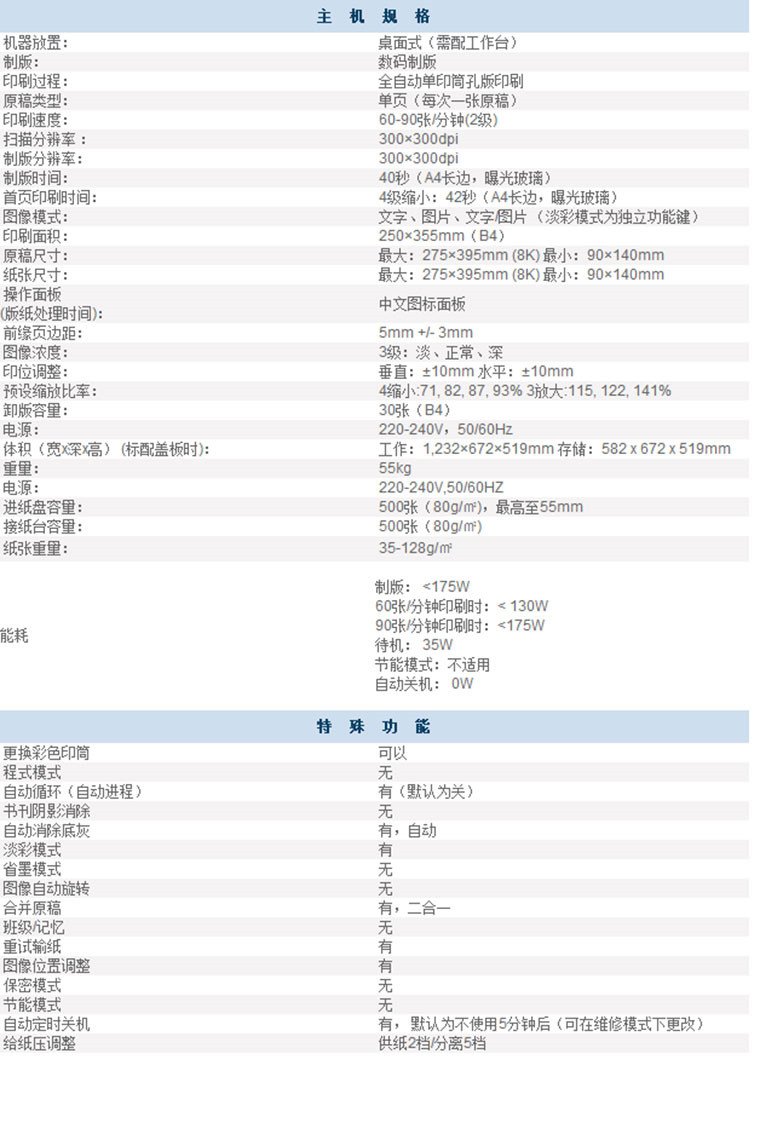 (326169)基士得耶(gestetner) cp6203c b4速印机(单位:台)