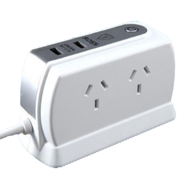 (902235)罗尔思(ross)  s32c-uw(20c)  5孔 双面 2.0m 插座(单位:个)